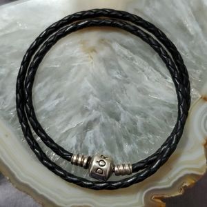 Pandora double leather bracelet
